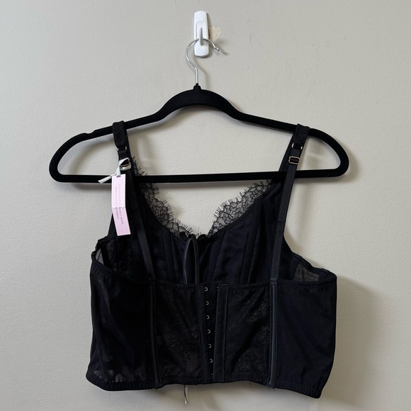 Victoria’s Secret (NWOT) dream angels black lace corset bustier top - large - Picture 4 of 6